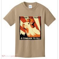 Ussr Communist Capybara Soviet A Friend To The People Kids T-Shirt thumb 0