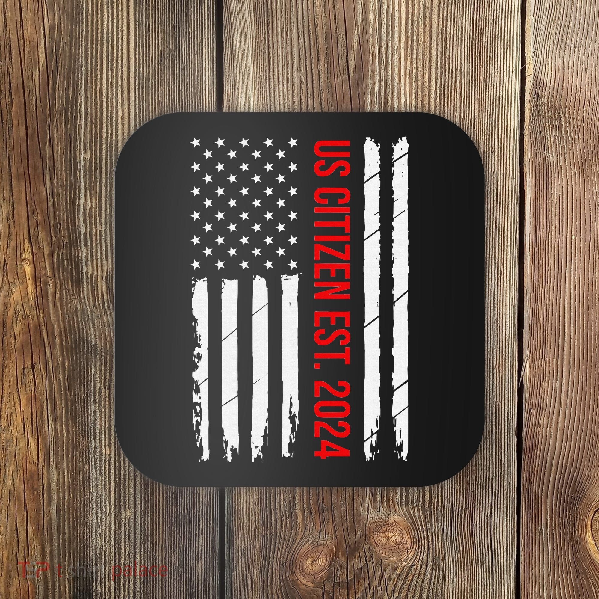 Us Citizenship Decoration American New Usa Citizen Coaster