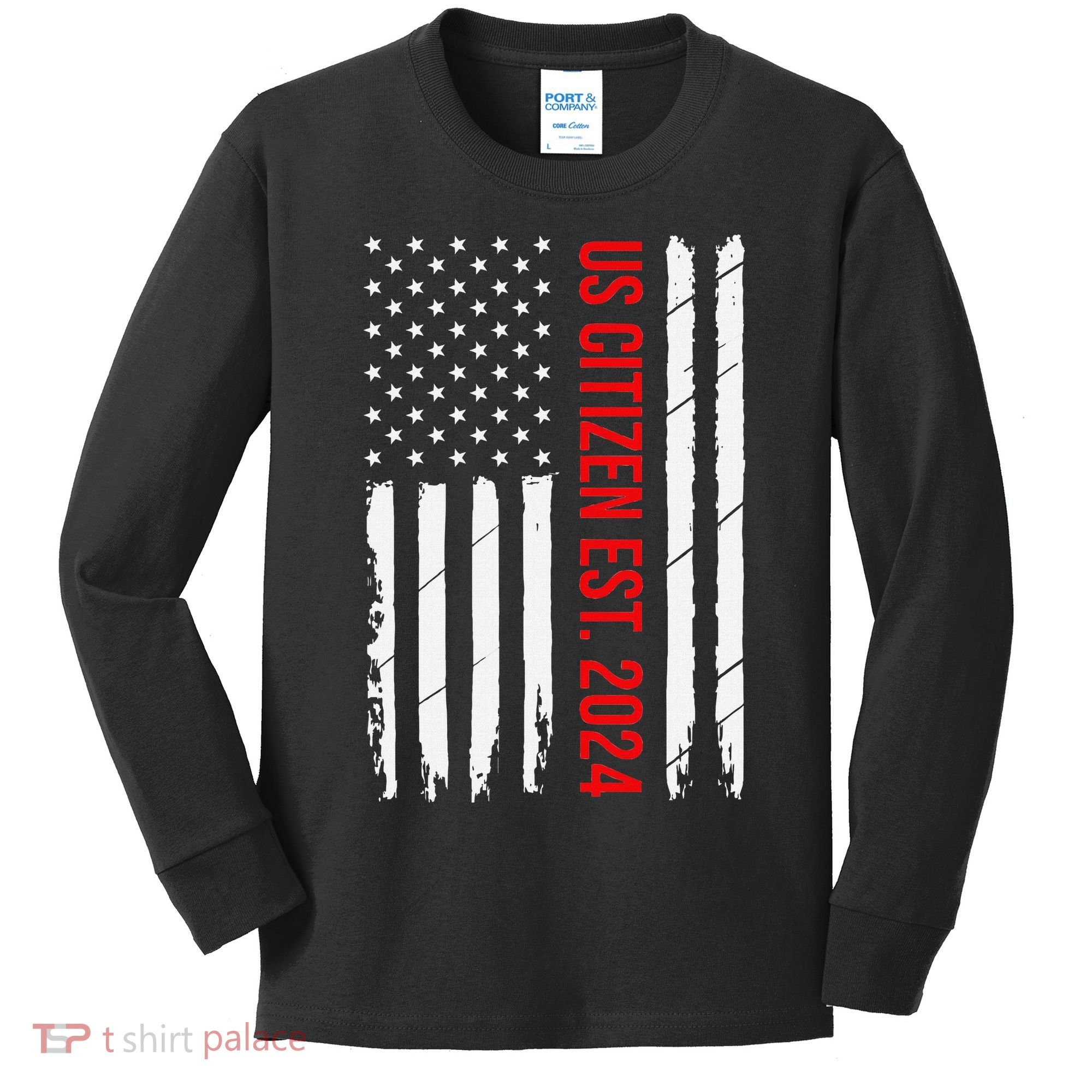 Us Citizenship Decoration American New Usa Citizen Kids Long Sleeve Shirt