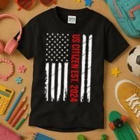 Us Citizenship Decoration American New Usa Citizen Kids T-Shirt thumb 3