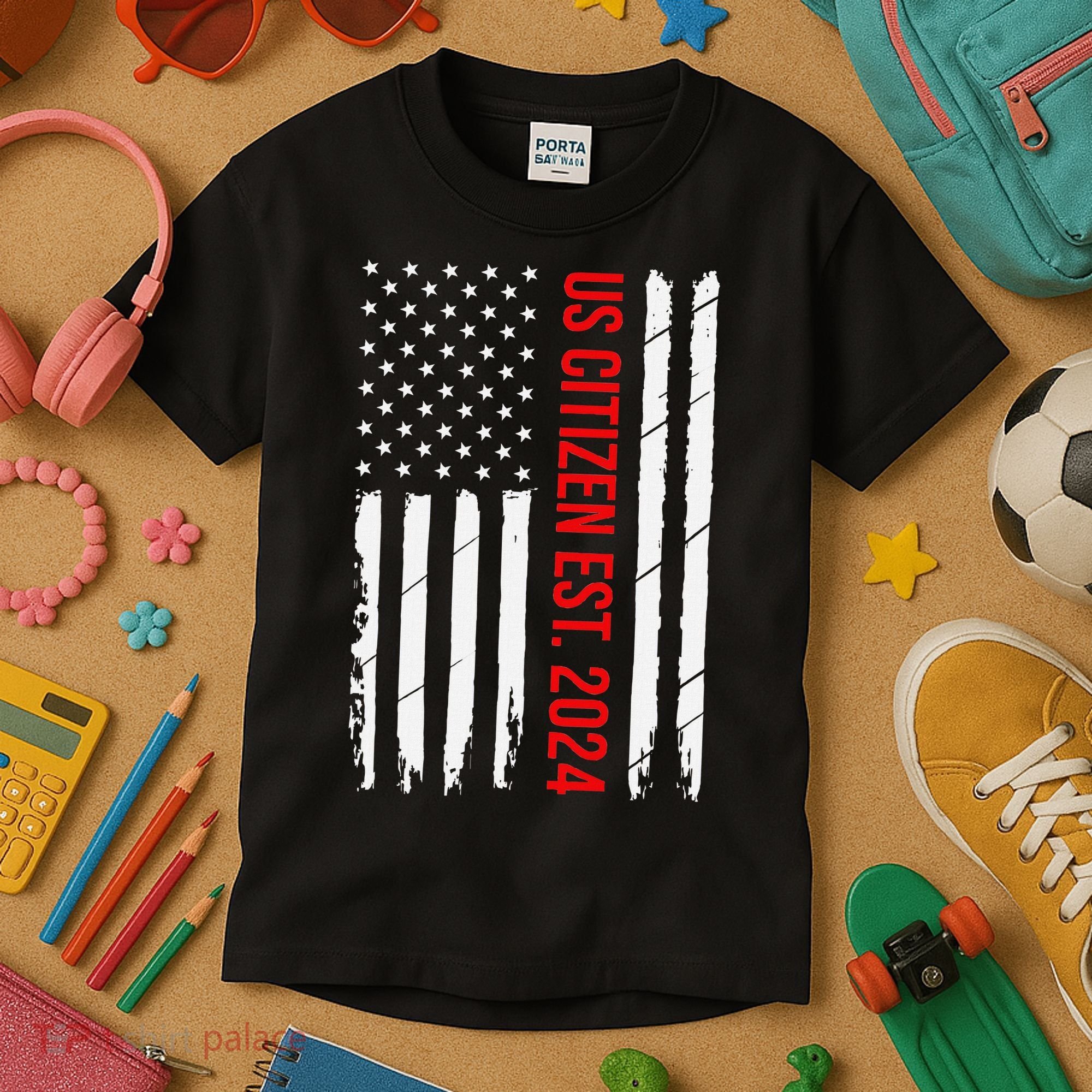 Us Citizenship Decoration American New Usa Citizen Kids T-Shirt