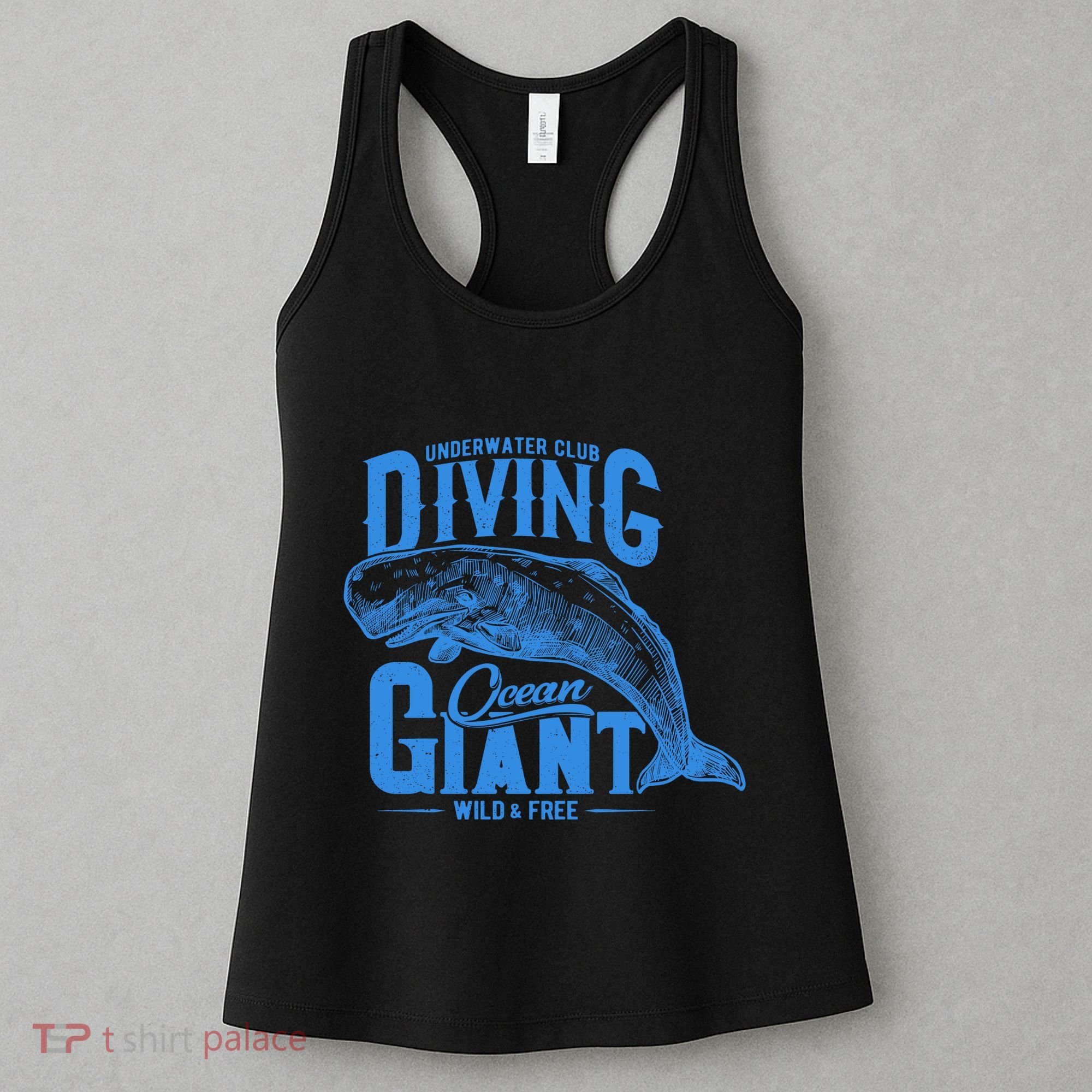 Underwater Club Diving Ocean Giant Wild And Free Women's Tank Top