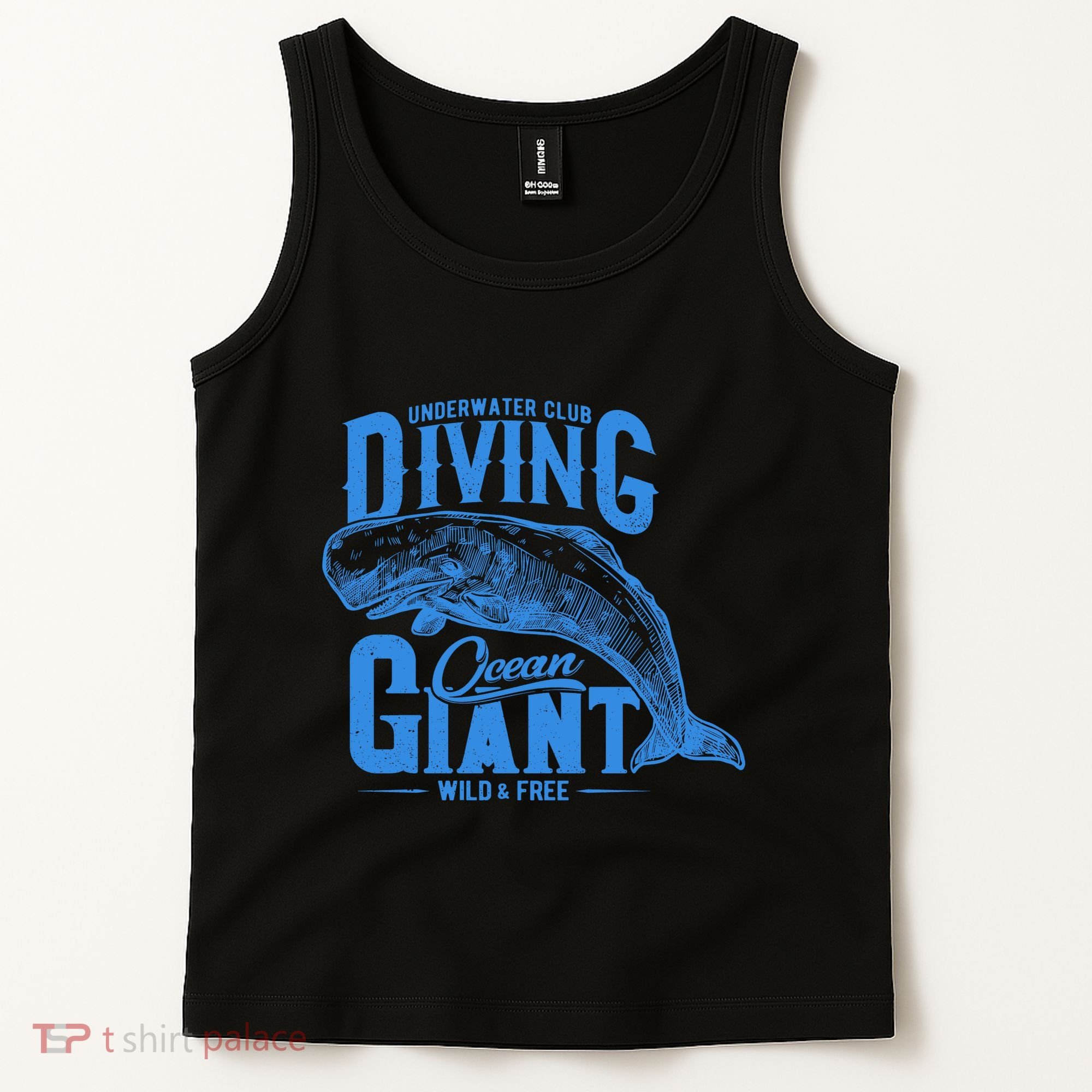 Underwater Club Diving Ocean Giant Wild And Free Tank Top