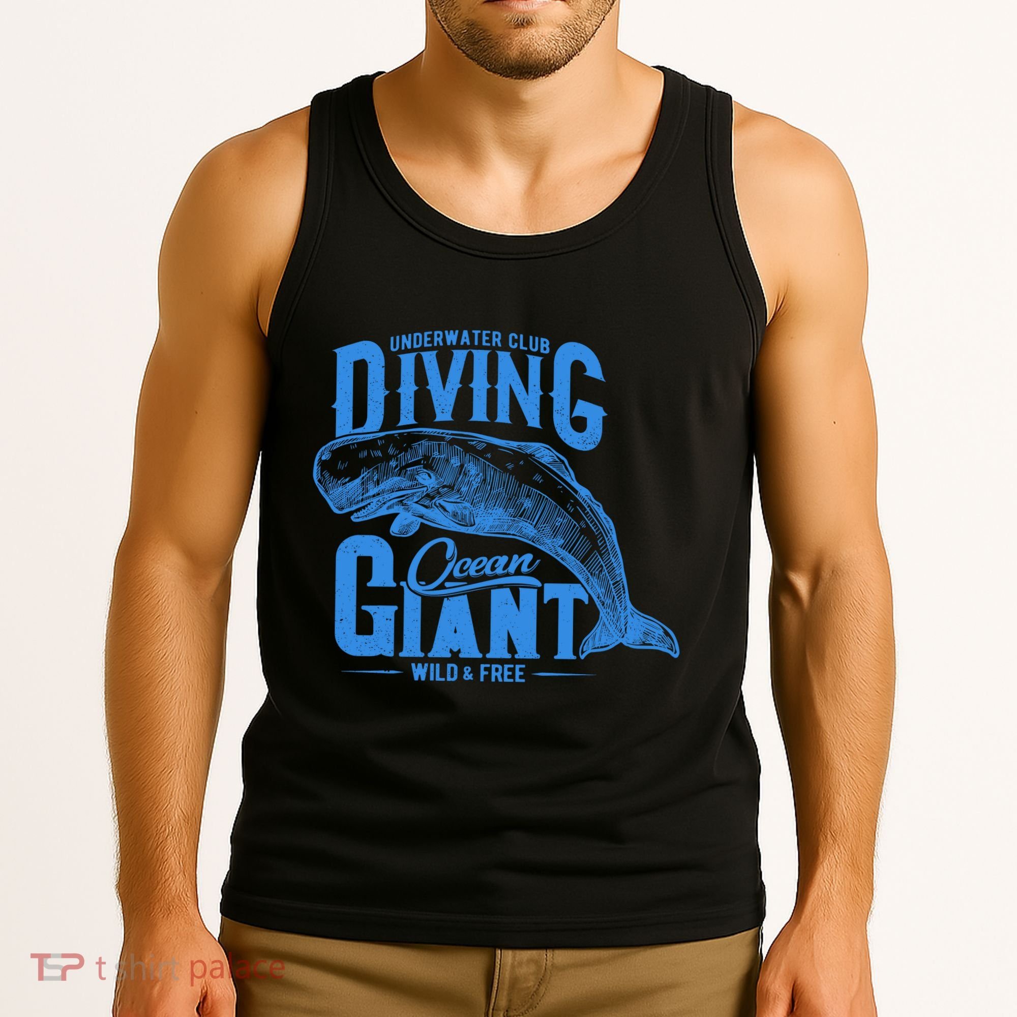 Underwater Club Diving Ocean Giant Wild And Free Tank Top