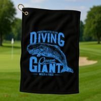 Underwater Club Diving Ocean Giant Wild And Free Golf Towel thumb 1