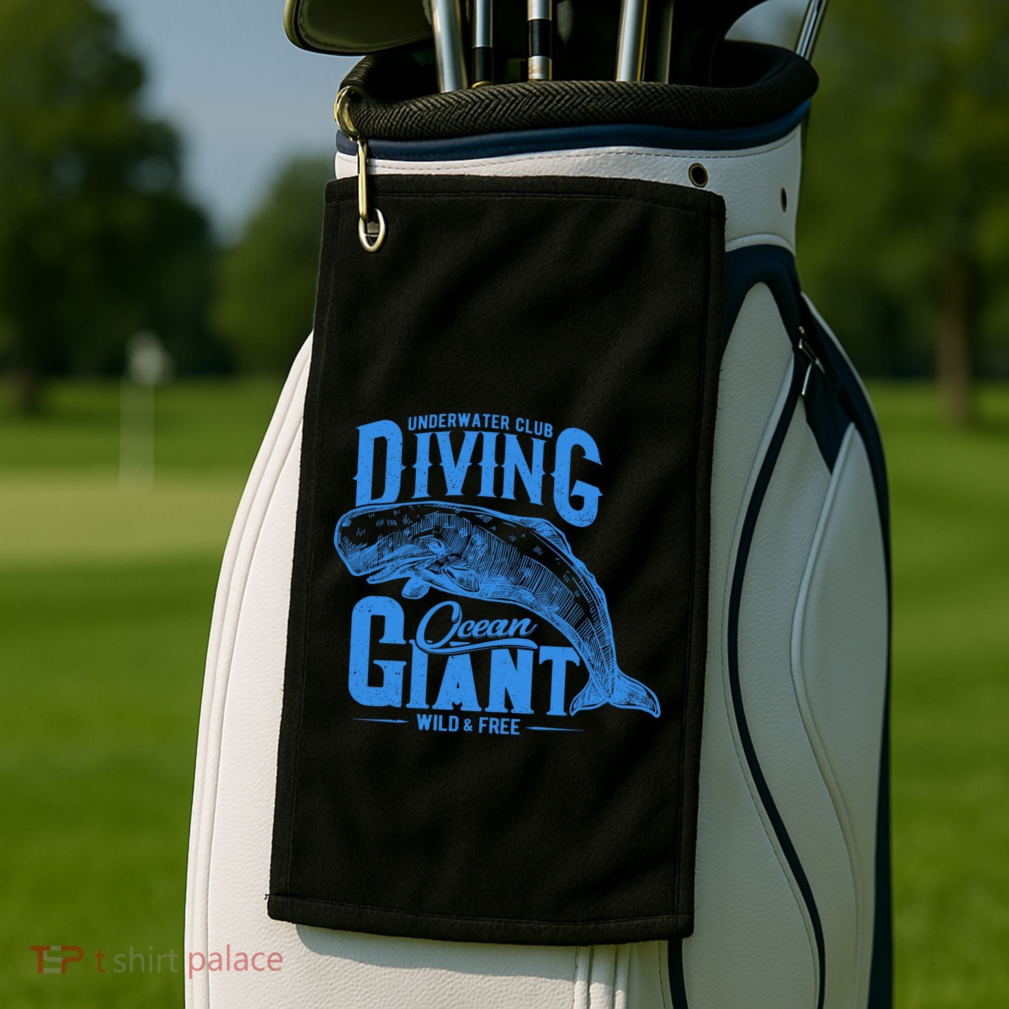Underwater Club Diving Ocean Giant Wild And Free Golf Towel