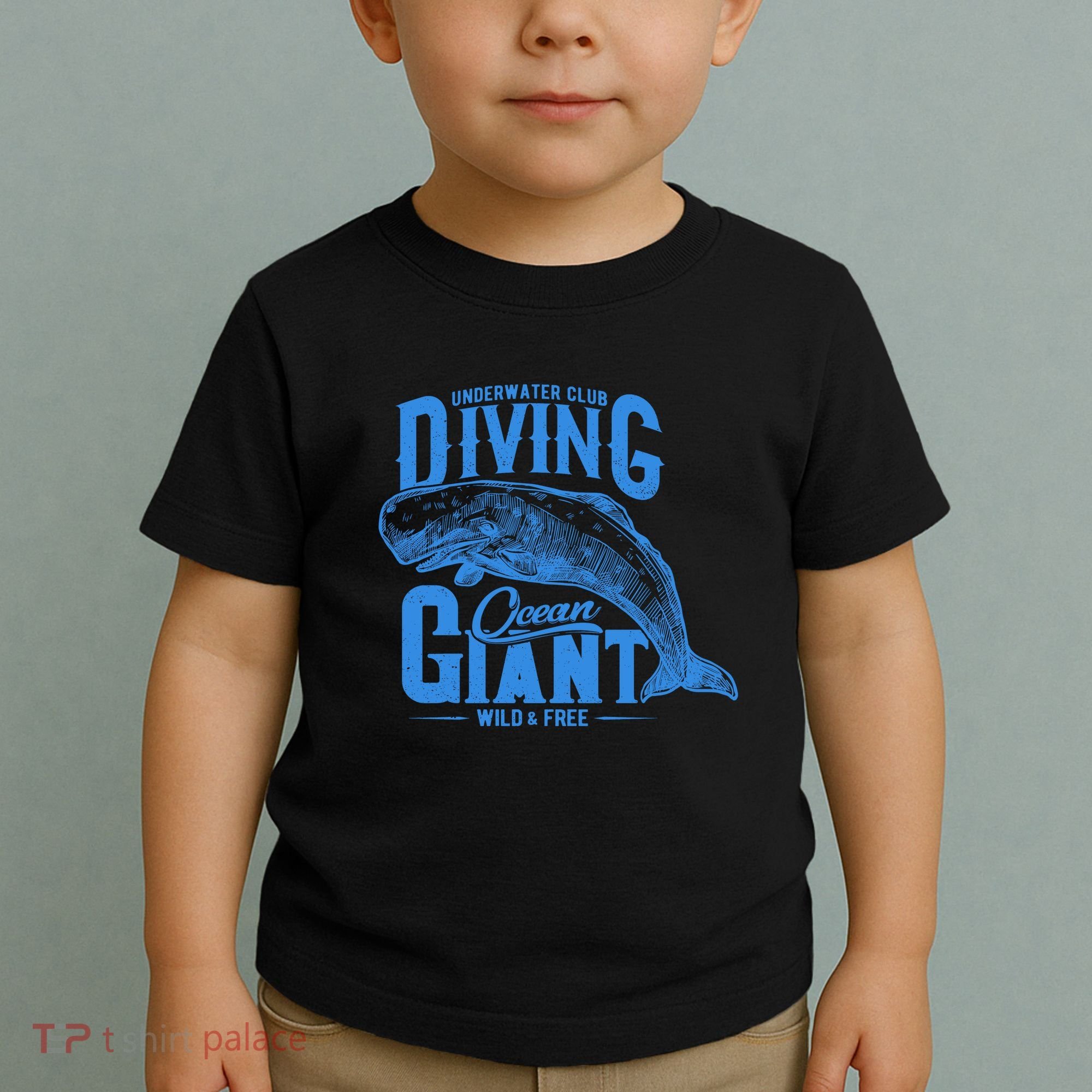 Underwater Club Diving Ocean Giant Wild And Free Toddler T-Shirt