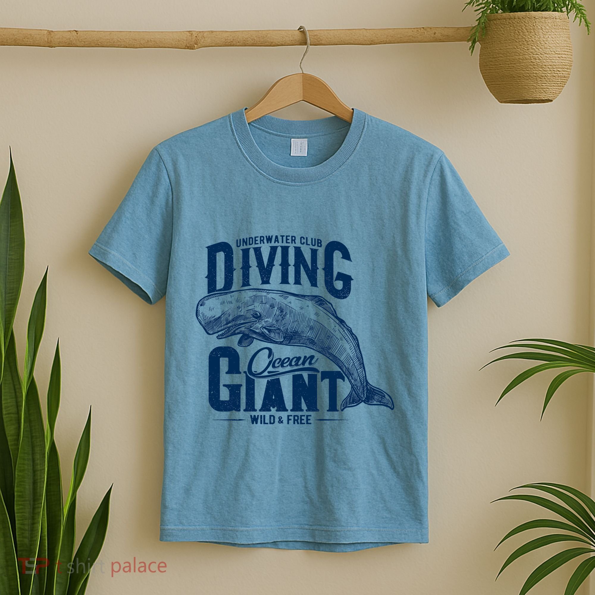 Underwater Club Diving Ocean Giant Wild And Free T-Shirt