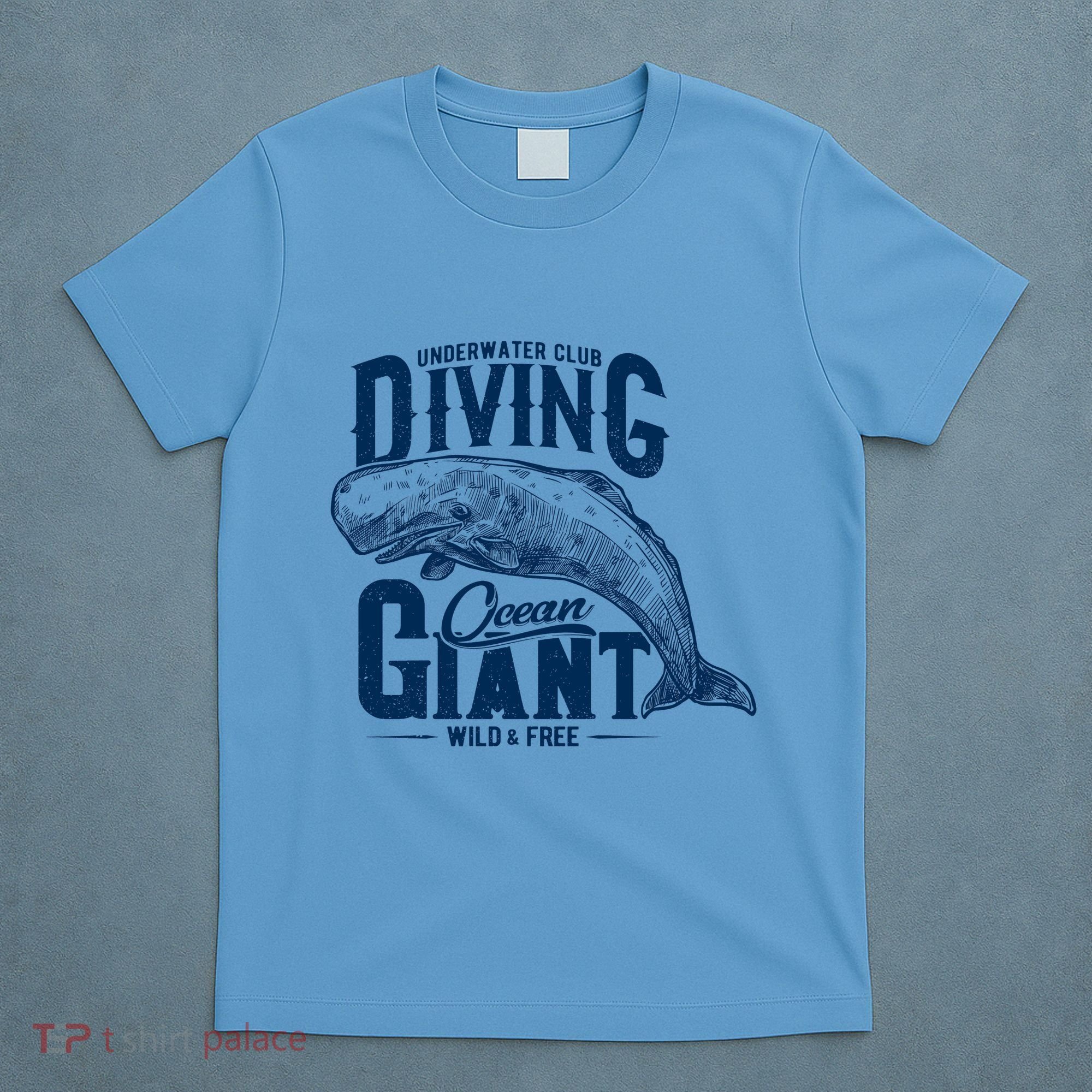 Underwater Club Diving Ocean Giant Wild And Free T-Shirt