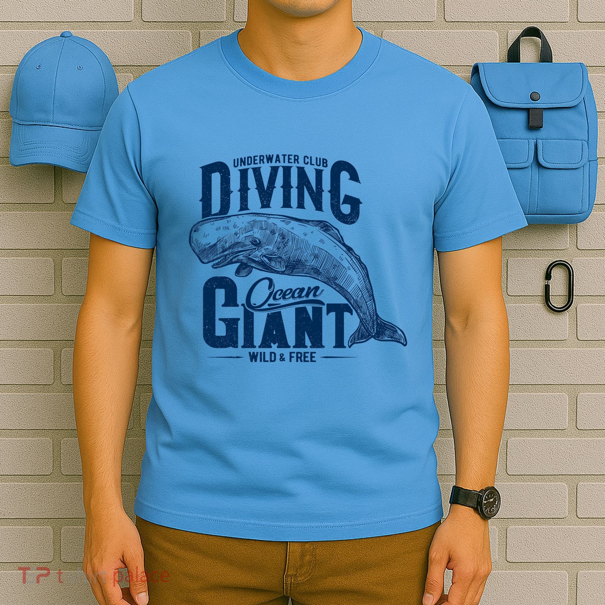Underwater Club Diving Ocean Giant Wild And Free T-Shirt