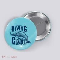 Underwater Club Diving Ocean Giant Wild And Free Button thumb 0