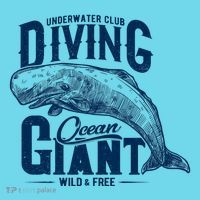 Underwater Club Diving Ocean Giant Wild And Free Button thumb 1
