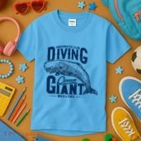 Underwater Club Diving Ocean Giant Wild And Free Kids T-Shirt thumb 3