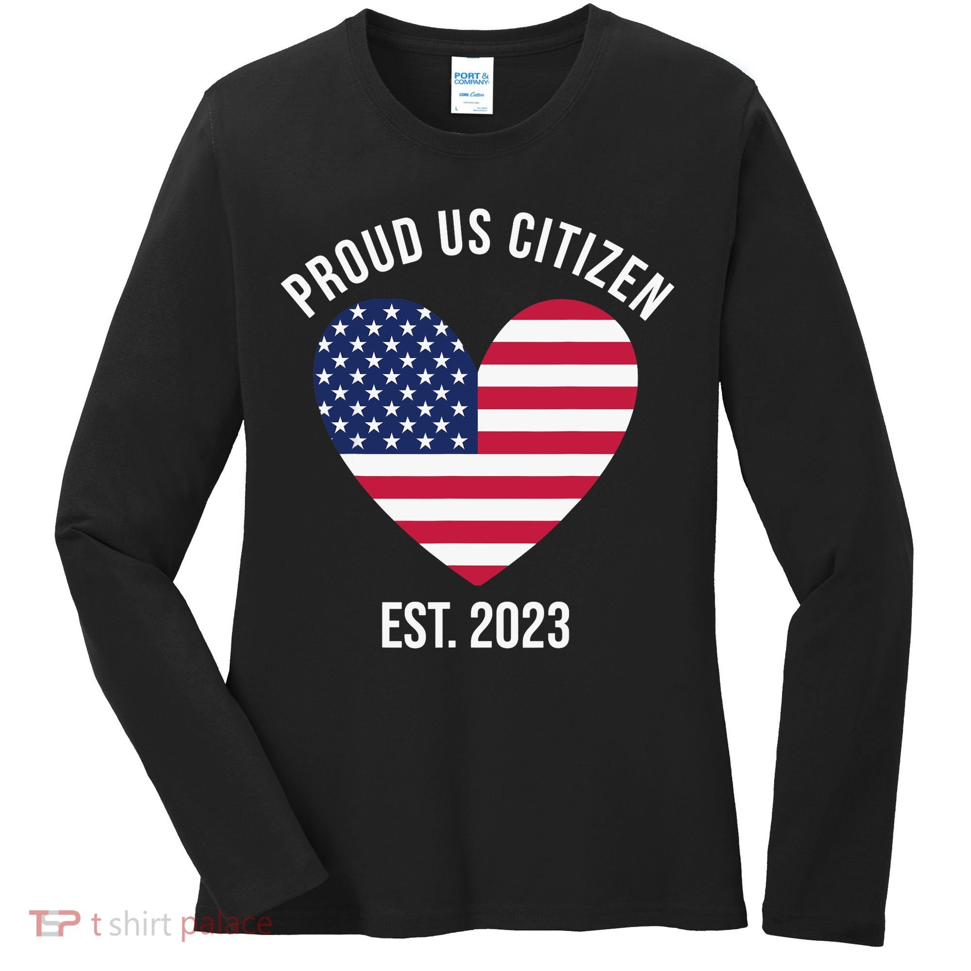 US Citizenship Decoration American New USA Citizen Women's Long Sleeve Shirt
