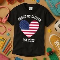 US Citizenship Decoration American New USA Citizen Kids T-Shirt thumb 3
