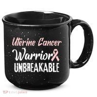 Uterine Cancer Disease Awareness Warrior Cool Gift 15oz Campfire Ceramic Mug thumb 0