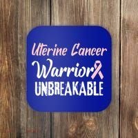 Uterine Cancer Disease Awareness Warrior Cool Gift Coaster thumb 0