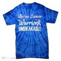 Uterine Cancer Disease Awareness Warrior Cool Gift Tie-Dye T-Shirt thumb 0