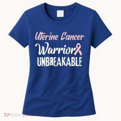 Uterine Cancer Disease Awareness Warrior Cool Gift Women's T-Shirt