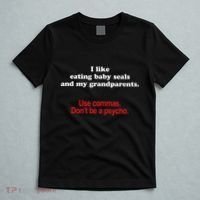 Use Commas Dont Be A Psycho Funny Grammar Police T-Shirt thumb 5