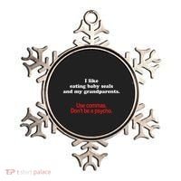 Use Commas Dont Be A Psycho Funny Grammar Police Ornament thumb 0