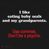 Use Commas Dont Be A Psycho Funny Grammar Police Visor thumb 3