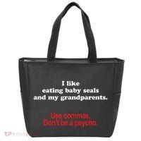 Use Commas Dont Be A Psycho Funny Grammar Police Tote Bag thumb 0