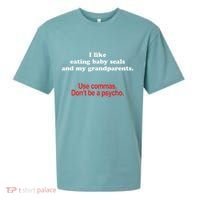 Use Commas Dont Be A Psycho Funny Grammar Police Sueded Cloud Jersey T-Shirt thumb 0