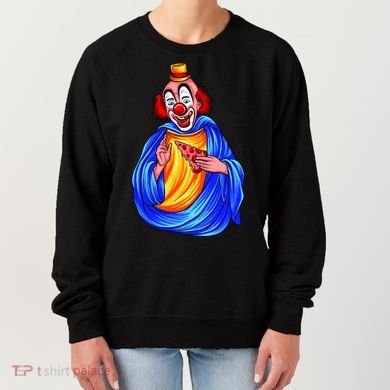 Ugly Clown Eating Pizza Women's Sweatshirt