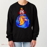 Ugly Clown Eating Pizza Women's Sweatshirt thumb 0