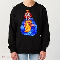 Ugly Clown Eating Pizza Women's Sweatshirt thumb 0