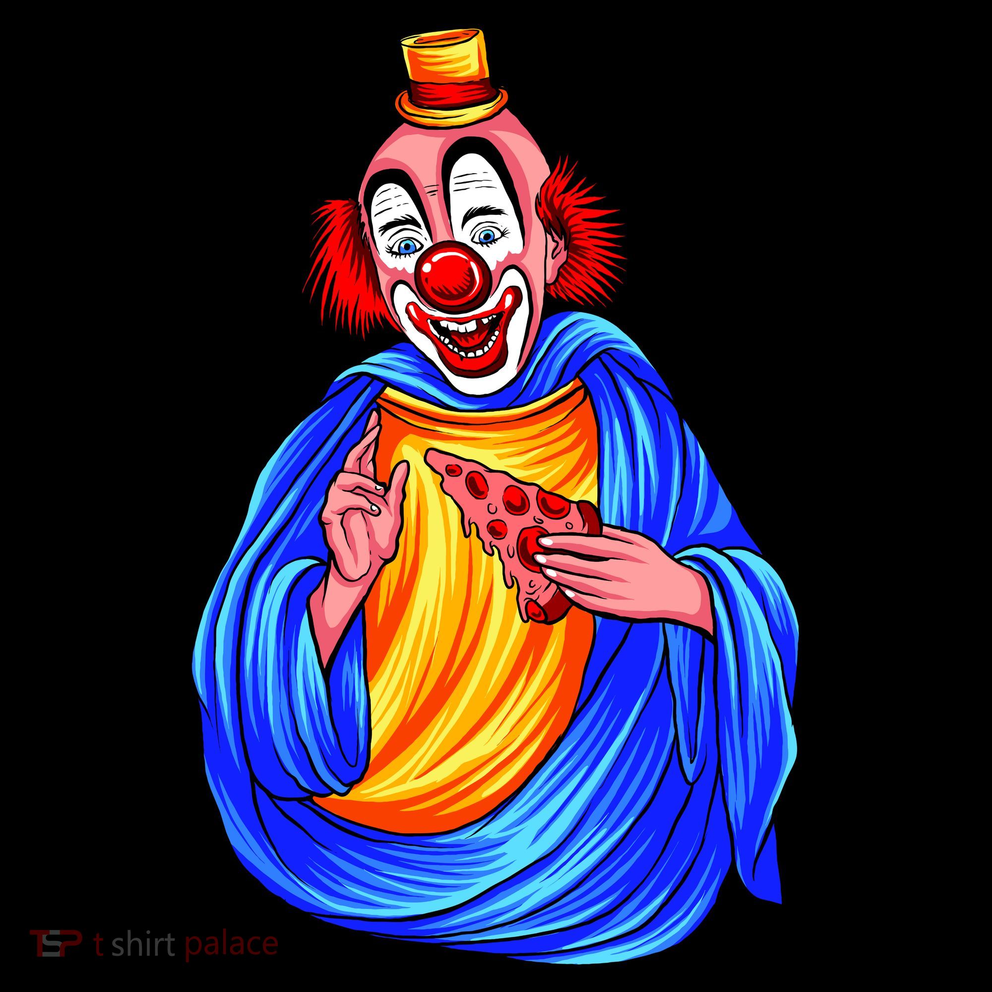 Ugly Clown Eating Pizza Coaster