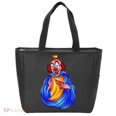 Ugly Clown Eating Pizza Tote Bag