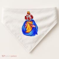 Ugly Clown Eating Pizza USA-Made Doggie Bandana thumb 0