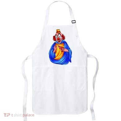 Ugly Clown Eating Pizza Apron