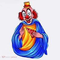 Ugly Clown Eating Pizza Apron thumb 3
