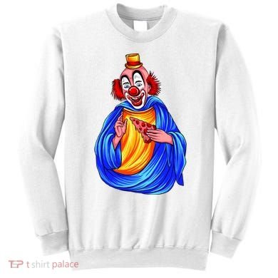 Ugly Clown Eating Pizza Sweatshirt