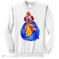 Ugly Clown Eating Pizza Sweatshirt thumb 0