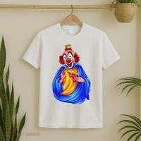 Ugly Clown Eating Pizza T-Shirt thumb 2