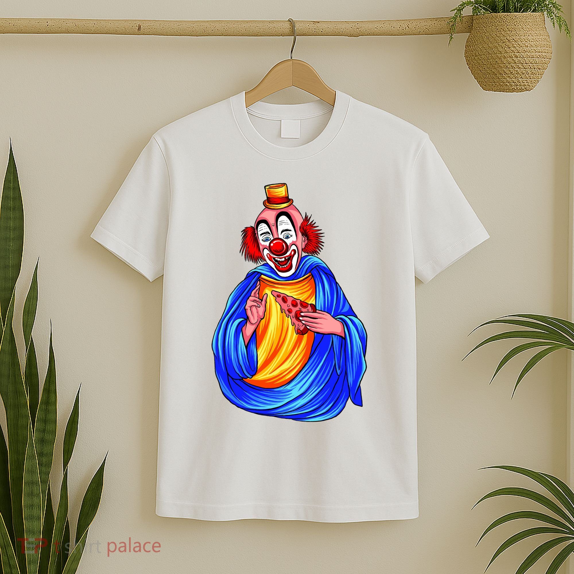 Ugly Clown Eating Pizza T-Shirt
