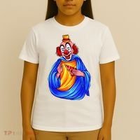 Ugly Clown Eating Pizza T-Shirt thumb 4
