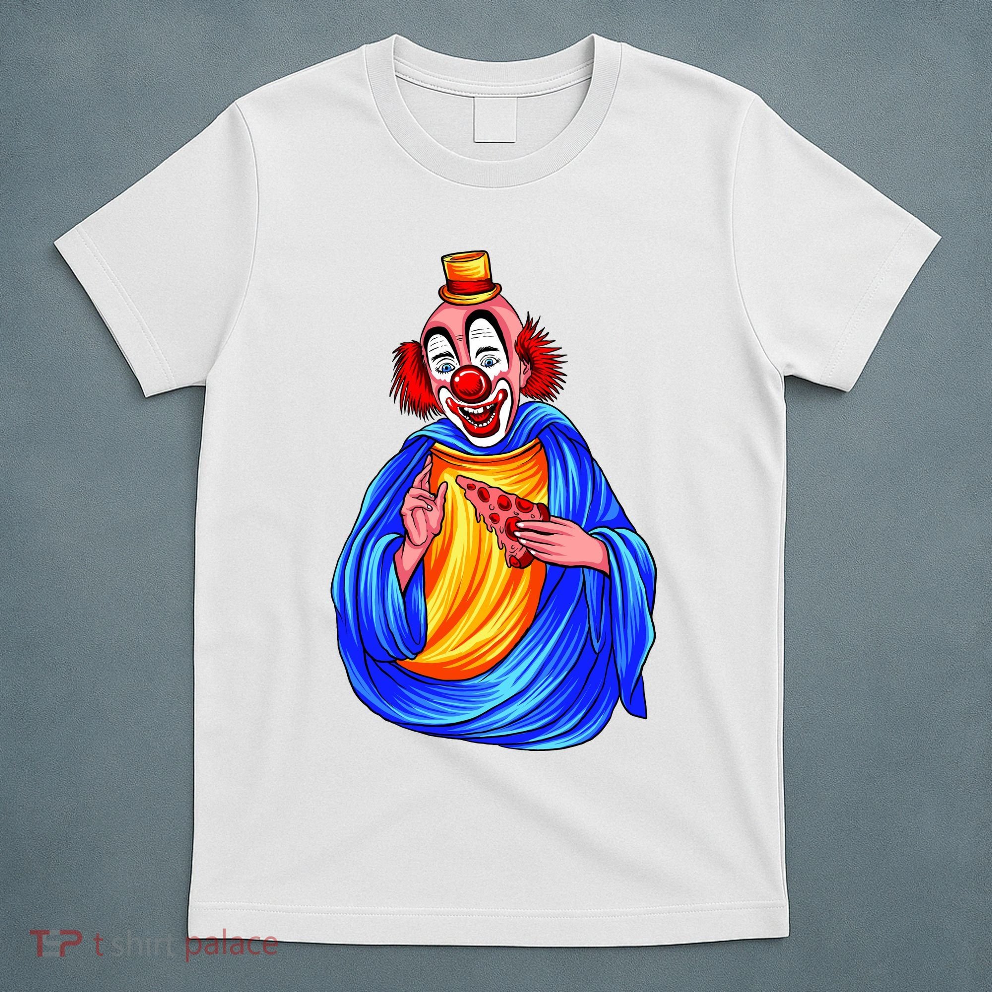 Ugly Clown Eating Pizza T-Shirt
