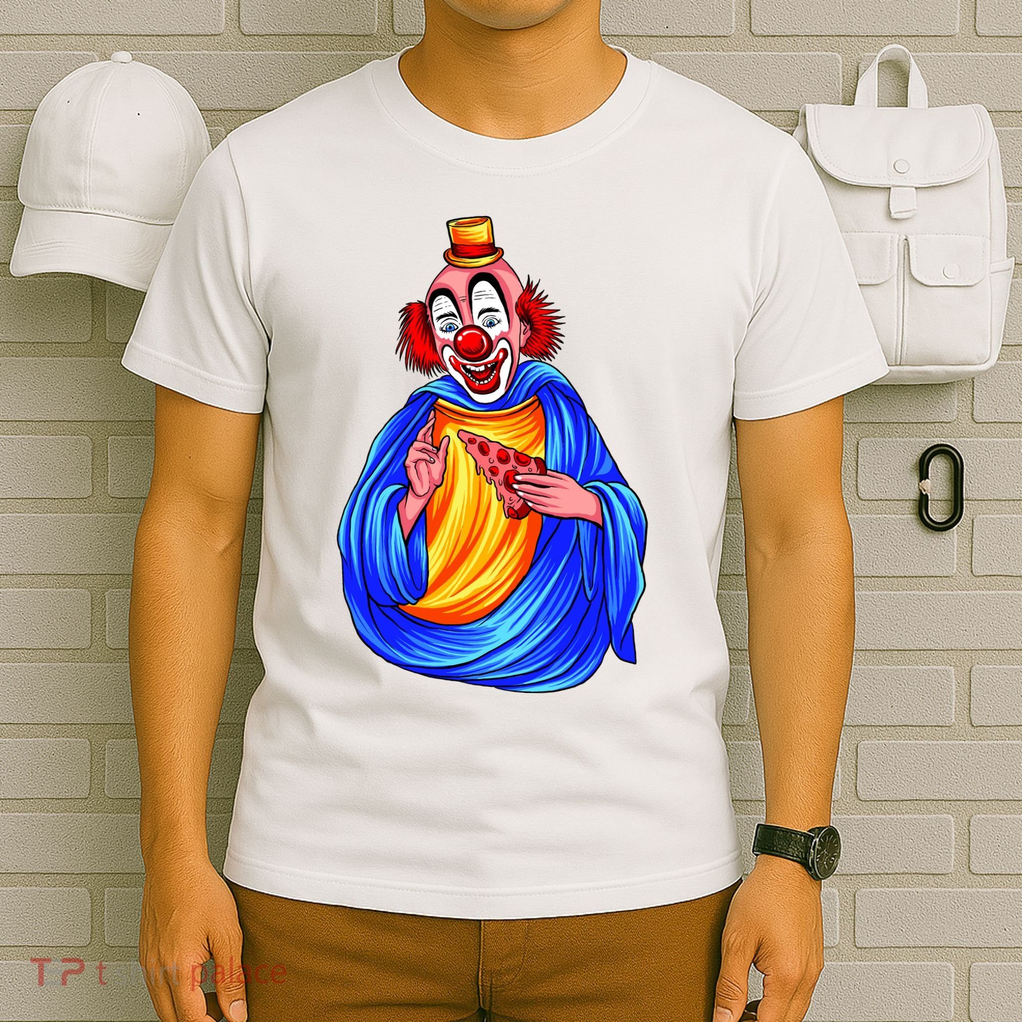 Ugly Clown Eating Pizza T-Shirt