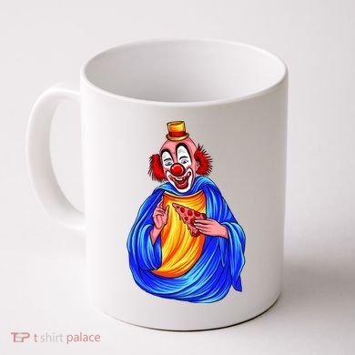 Ugly Clown Eating Pizza Coffee Mug