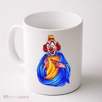 Ugly Clown Eating Pizza Coffee Mug thumb 0
