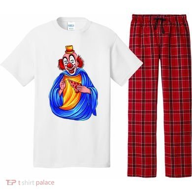 Ugly Clown Eating Pizza Pajama Set