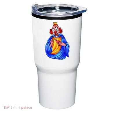 Ugly Clown Eating Pizza Tumbler
