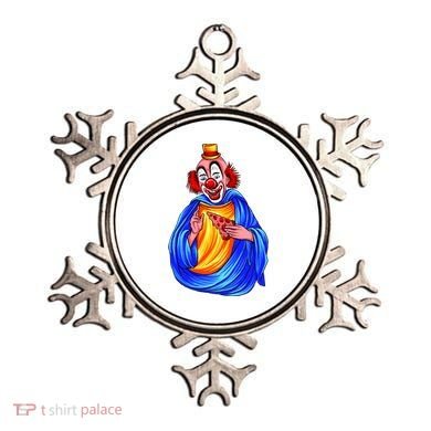 Ugly Clown Eating Pizza Ornament