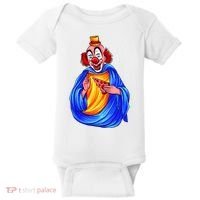 Ugly Clown Eating Pizza Baby Bodysuit thumb 0