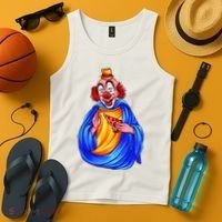 Ugly Clown Eating Pizza Tank Top thumb 4